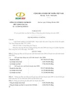 Biên bản và nghị quyết năm 2009