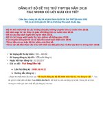 Bộ đề thi thử THPT QG 2018 cực chất