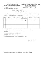 Mẫu đơn xin visa cho khách nước ngoài.