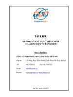HƯỚNG DẪN SỬ DỤNG PHẦN MỀM HÓA ĐƠN ĐIỆN TỬ E-INVOICE