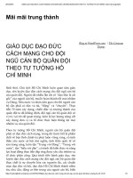 GIÁO dục đạo đức CÁCH MẠNG CHO đội NGŨ cán bộ QUÂN đội THEO tư TƯỞNG hồ CHÍ MINH   mãi mãi trung thành 