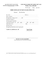 Tài liệu, biểu mẫu | Hanoi University of Science, VNU Phieu dang ky SD xe