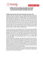 HƯỚNG DẪN THỰC HÀNH LÂM SÀNG CỦA ISUOG SỬ DỤNG SIÊU ÂM DOPPER TRONG SẢN KHOA