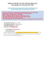 Bộ đề thi thử THPT QG 2018 cực chất