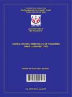NGHIÊN cứu điều KHIỂN tối ưu hệ THỐNG điện NĂNG LƯỢNG mặt TRỜI  