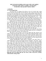 Một số kinh nghiệm giúp giáo viên chủ nhiệm giáo dục học sinh cá biệt về đạo đức ở trường THCSTHPT thống nhất 