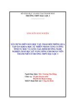 Xây dựng diễn đàn học tập, trao đổi thông qua tập san khoa học tự nhiên nhằm tăng cường tính tự học và sáng tạo, định hướng nghề nghiệp, giáo dục kỹ năng sống    cho đoàn viên thanh niên ở trư 