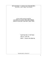 Vai trò của giáo viên chủ nhiệm trong giáo dục đạo đức của học sinh 