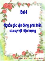 Bài 4. Nguồn gốc vận động, phát triển của sự vật và hiện tượng