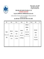 (2017) THỜI KHÓA BIỂU KHÓA III NĂM 2017 – Trung Tâm Phổ Thông Năng Khiếu (Dạy – Học Thêm) TKB L9 KH A 3 2017