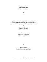 Discovering the humanities 2nd edition sayre test bank 