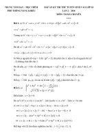 [2016] ĐỀ THI VÀ ĐÁP ÁN CÁC MÔN THI THỬ LỚP 10 PTNK ĐỢT 2 – Trung Tâm Phổ Thông Năng Khiếu (Dạy – Học Thêm) TO N CHUY N