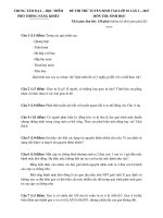 (2017) ĐỀ VÀ ĐÁP ÁN CÁC MÔN THI THỬ LẦN 2 NĂM 2017 – Trung Tâm Phổ Thông Năng Khiếu (Dạy – Học Thêm) SINH