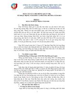 TIENLEN CORPORATION - Tập đoàn Thép Tiến Lên | Quan he co dong | Bao cao thuong nien | Bao cao cua Hoi dong quan tri nam 2011