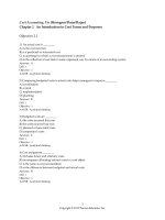 Cost accounting 15th edition horngren test bank 