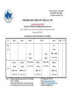 (2017) THỜI KHÓA BIỂU KHÓA III NĂM 2017 – Trung Tâm Phổ Thông Năng Khiếu (Dạy – Học Thêm) TKB L7 KHOA 3 2017