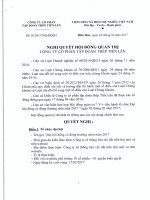 TIENLEN CORPORATION - Tập đoàn Thép Tiến Lên | Quan he co dong | Nghi quyet - Quyet dinh | NGHI QUYET HOI DONG QUAN TRI