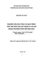 Luận án tiến sĩ nghiên cứu cấu trúc và quá trình tinh thể hóa của hạt nano fe và feb bằng phương pháp mô hình hóa (tt) 