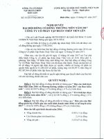 TIENLEN CORPORATION - Tập đoàn Thép Tiến Lên | Quan he co dong | Nghi quyet - Quyet dinh | Bien Ban va Nghi Quyet Dai hoi dong co dong thuong nien nam 2017 []