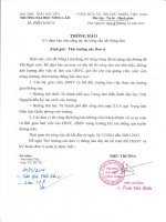 Thông báo v v thi công cầu sắt Nông Lâm