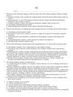 Crafting and executing strategy the quest for competitive advantage concepts and cases 18th edition thompson test bank 