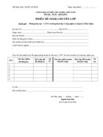 Đơn xin chuyển lớp