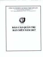TIENLEN CORPORATION - Tập đoàn Thép Tiến Lên | Quan he co dong | Bao cao quan tri | Bao cao quan tri 6 thang nam 2017 []