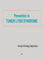 28 11 K UBHH Prevention in TUMOR LYSIS SYNDROME