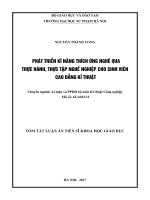 Phát triển kĩ năng thích ứng nghề qua thực hành, thực tập nghề nghiệp cho sinh viên cao đẳng kĩ thuật (tt) 