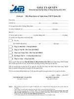 Giay uy quyen du hop DHCD 2014