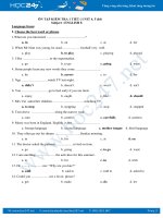 bài tập bổ trợ kiểm tra 1 tiết tiếng anh lớp 8 HK1 lần 2