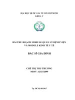 Bài thu hoạch module quản lý bệnh viện và module kinh tế y tế BSGĐ