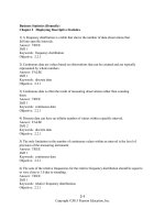 Business statistics 2nd edition donnelly test bank 