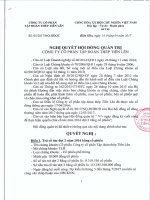 TIENLEN CORPORATION - Tập đoàn Thép Tiến Lên | Quan he co dong | Nghi quyet - Quyet dinh | Nghi quyet HDQT so 03; 04; 05 nam 2017 [] NQ05 HĐQT2017