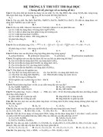 Hệ thống lý thuyết đề thi THPT Quốc gia môn Hóa (có đáp án)