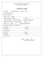 Sơ yếu lý lịch sinh viên