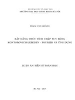 Luận án tiến sĩ bất đẳng thức tích chập suy rộng kontorovich lebedev – fourier và ứng dụng (tt) 