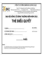 Tài liệu Đại hội đồng cổ đông thường niên năm 2015 The bieu quyet 2015