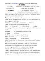 de thi minh hoa va dap an ky thi thpt quoc gia mon sinh hoc lan 3