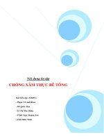 Câu hỏi ôn tập Xâm thực bê tông và bê tông cốt thép