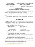 NGHỊ QUYẾT ĐHĐCĐ THƯỜNG NIÊN 2009