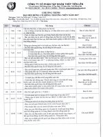 TIENLEN CORPORATION - Tập đoàn Thép Tiến Lên | Quan he co dong | Dai hoi co dong thuong nien | Tai lieu Dai hoi co dong thuong nien 2017 []