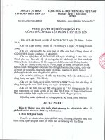 TIENLEN CORPORATION - Tập đoàn Thép Tiến Lên | Quan he co dong | Nghi quyet - Quyet dinh | Nghi quyet HDQT so 03; 04; 05 nam 2017 [] NQ04 HĐQT2017