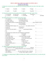 50 ĐỀ THI HỌC KỲ 1 TIẾNG ANH 11 CÓ ĐÁP ÁN CHI TIẾT