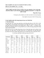 PHÁT TRIỂN NGUỒN NĂNG LƯỢNG TÁI TẠO TRONG CẢI CÁCH THỊ TRƯỜNG ĐIỆN CẠNH TRANH: KINH NGHIỆM CHLB ĐỨC VÀ MỘT SỐ KIẾN NGHỊ