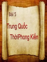 Bài 5. Trung Quốc thời phong kiến
