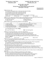 DE THI DIEN TAP 2017 SINH HOC CHINH THUC MA DE 357