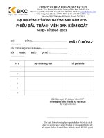 Tài liệu Đại hội đồng cổ đông thường niên năm 2017 được sửa đổi, bổ sung ngày 19.4.2017 9.Phieu bau TV BKS