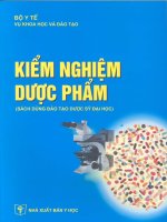 Kiểm nghiệm dược phẩm  sách dùng đào tạo dược sỹ đại học, mã số 