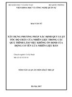 Xây dựng phương pháp xác định quy luật tốc độ cháy của nhiên liệu trong các quá trình làm việc không ổn định của động cơ tên lửa nhiên liệu rắn tt
